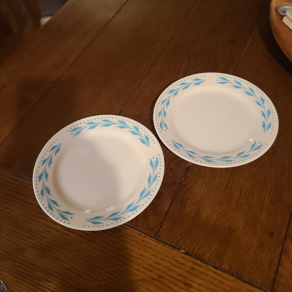 2 Homer Laughlin 6.5 inch bread plates